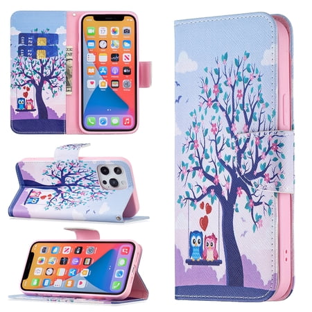 Wallet Case for iPhone 13 Pro, PU Leather Flip Cover Folio Magnetic Closure Slim Shell Dual Layer Heavy Duty Protective Bumper Card Holder Book Case for Apple iPhone 13 Pro,Eagle