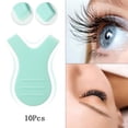 thumbnail image 1 of 10 Uds silicona ojo melocotón extensión de pestañas injerto rizador permanente reutilizable elevación verde claro Colcomx, 1 of 8