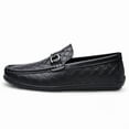 thumbnail image 4 of Men's Casual Loafers Slip On Leather Shoes Comfortable Lightweight Driving Shoes Male Moccasins Classic Penny Loafer Flats Boat Shoes Outdoor Walking Shoes, 4 of 13