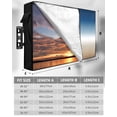 thumbnail image 7 of Outdoor TV Cover 70 to 75 Inch Weatherproof, Blue Khaki Retro Gradient Waterproof TV Screen Protector for Outside Decor with Zipper and Pocket 68"L x 42"H , Abstract Watercolor, 7 of 7