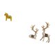 thumbnail image 5 of Escultura de caballo y reno Dalecarlian, adorno coleccionable para estantería, entrada, armario, sala de estar, oficina, decoración del hogar., 5 of 8