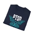 thumbnail image 5 of Teal Ribbon, Gildan Unisex Softstyle T-Shirt, PTSD Graphic Tee, S-3XL, 5 of 5