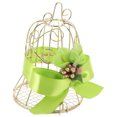 thumbnail image 4 of KAKOWELY Caja de dulces de boda de metal con forma de jaula de pájaros, caja de regalo, contenedor de dulces tipo jaula de pájaros, 4 of 5