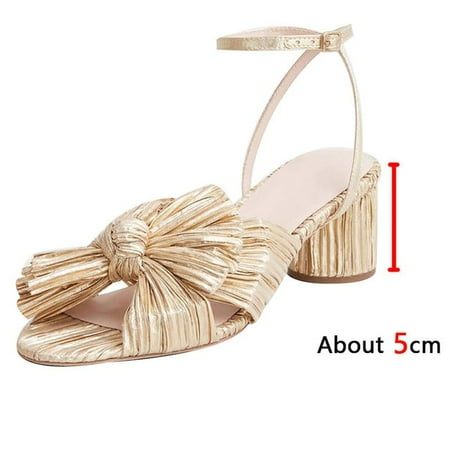 

Brand New 2022 Summer Woman Sandals Super High Heel With Butterfly-knot Sweet Lady Office Woman Sandals Shoes Plus Size 50