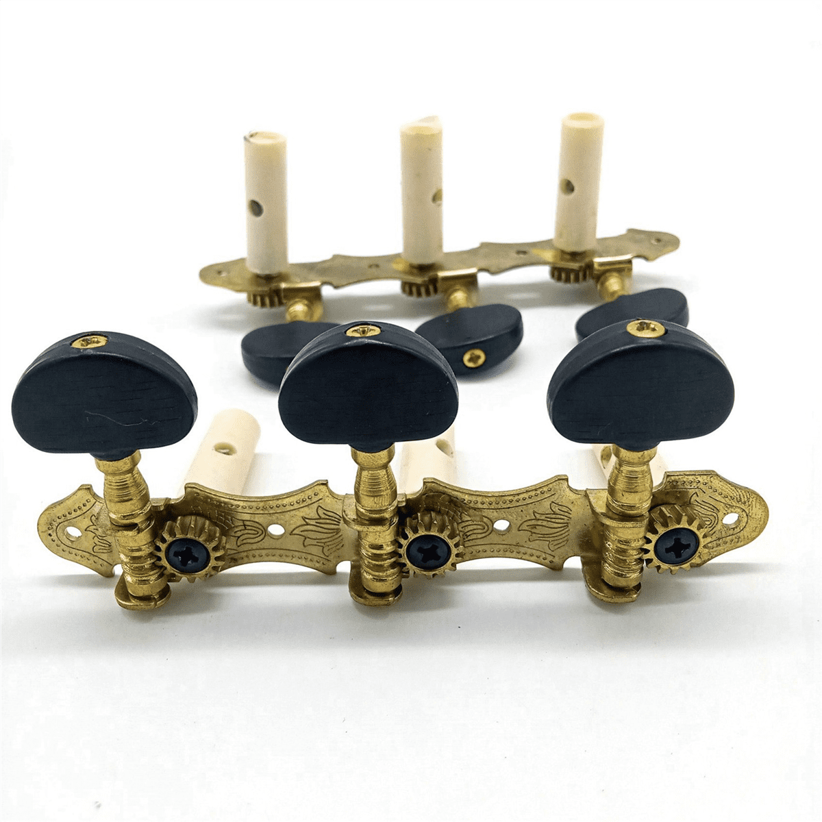 6X Left Right Classical Guitar String Tuning Pegs Machine Heads Tuners Keys 3L3R Professional Guitar Accessories,Black