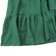 thumbnail image 4 of FANCYINN Women Ruffle Mini Short Dress for St Patricks Day with Pockets Fully Lined Bell Sleeve V Neck Beach Swing Tunic Shift Dress Dark Green XL, 4 of 5