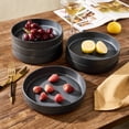 thumbnail image 5 of Famiware Star 8.1" Pasta Bowls, Large Dinner Bowls Set of 4, Matte Black(Full Glaze), 5 of 7