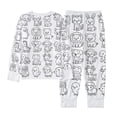 thumbnail image 6 of WhouRiu Girls Cartoon Graphic Pajamas Long Sleeve Crew Neck T Shirts And Pants Pajama Set 2 Piece Kids Autumn Cozy Cute Sleepwear,8-9 Years, 6 of 8