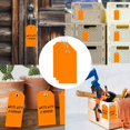 thumbnail image 4 of shiyou-100 Pieces 2x4 Inch Orange Plastic Shipping Tags With Wires - Heavy Duty Waterproof Labels for Gift, Luggage, Garage Inventory - Reinforced Hang Tags With String, 4 of 4