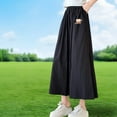 thumbnail image 2 of Black Boy Girl Thin Quick Dry Flared Bell Bottom Straight Leg Long Bootcut Leg Brunch Skirt for Children Boy Girl Midi Knee Length Loose Fit Skorts Trousers Pants Kid 2025 9 Years, 2 of 4