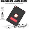 thumbnail image 4 of iPad 10.2 Case 7th Generation, Allytech Hybrid Dual Layers Heavy Duty Shockproof Defender Build Kickstand Drop Protection Case Cover for Apple iPad 7th Gen 2019, Black/Rose, 4 of 7