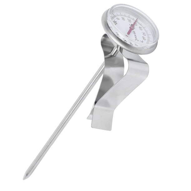 Termómetro Colgante, Termómetro De Espuma De Café Colgante De Acero Y Vidrio Ajustable, Calibre De Temperatura Con Herramientas De Cocina Clip