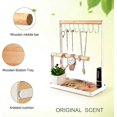 thumbnail image 2 of Ventas promocionales Soporte para joyería, organizador de anillos de madera para colgar collares de varios niveles Bandeja para aretes, 8 ganchos para guardar collares, pulseras, a, 2 of 4