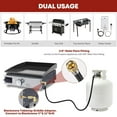 thumbnail image 4 of PatioGem 5FT Propane Adapter Hose with Regulator, QCC1 Gas Grill Regulator and Hose with Elbow Adapter for 17" and 22" Blackstone Tabletop Griddle and Most LP Gas Grill with 3/8'' Connect Fitting, 4 of 7