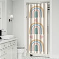 thumbnail image 2 of 36x72 Vintage Boho Shower Curtain, Earth Tone Quick-Drying Polyester with Plastic Rings, Tribal Artistic Pattern for Farmhouse Bathrooms, 2 of 5