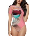 thumbnail image 1 of Balery Cool Cat Pink Sunglasses Body de cuello redondo de manga corta para mujer Tops de manga corta Tops básicos-Large, 1 of 7