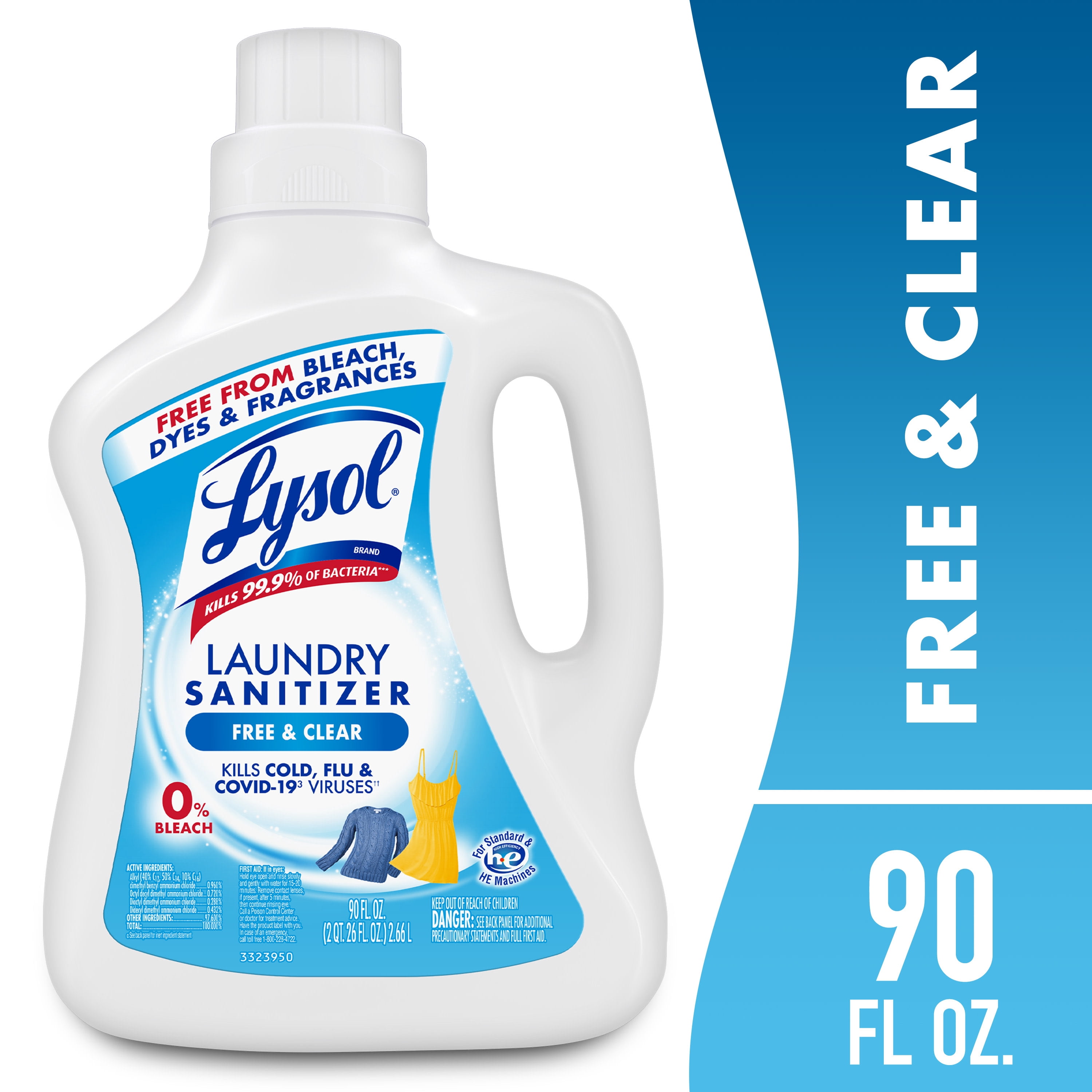 Lysol, Laundry Sanitizer, 90 oz, Odor Eliminator for Activewear