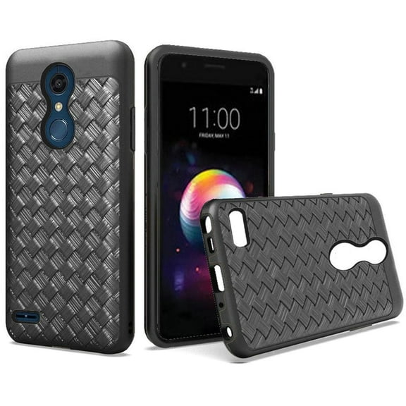 GSA Woven Textured Dual layer Hybrid Case For LG K30 LG K10 (2018) Black