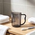 thumbnail image 4 of Darzheoy Clear Plastic Cup, Reusable Mouthwash Cup, Portable Lightweight Brushing Teeth Cup, Plastic Handle Drinking Cup, Transparent Mouthwash Cup for Bathroom, Home, Hotel, Outdoor, Travel, 4 of 6