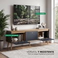 thumbnail image 4 of Mueble para TV 75” Centro de Entretenimiento con Repisas y Almacenamiento, Moderno de Madera Sala negro, 4 of 8