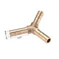 thumbnail image 2 of Conector de latón en forma de Y de 10 mm o 3/8" ID, 3 vías, 5 piezas, 6 mm 2, 2 of 5