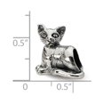 thumbnail image 4 of Sphinx Cat Charm .925 Sterling Silver Antique Finish Reflection Beads - QRS1268, 4 of 5