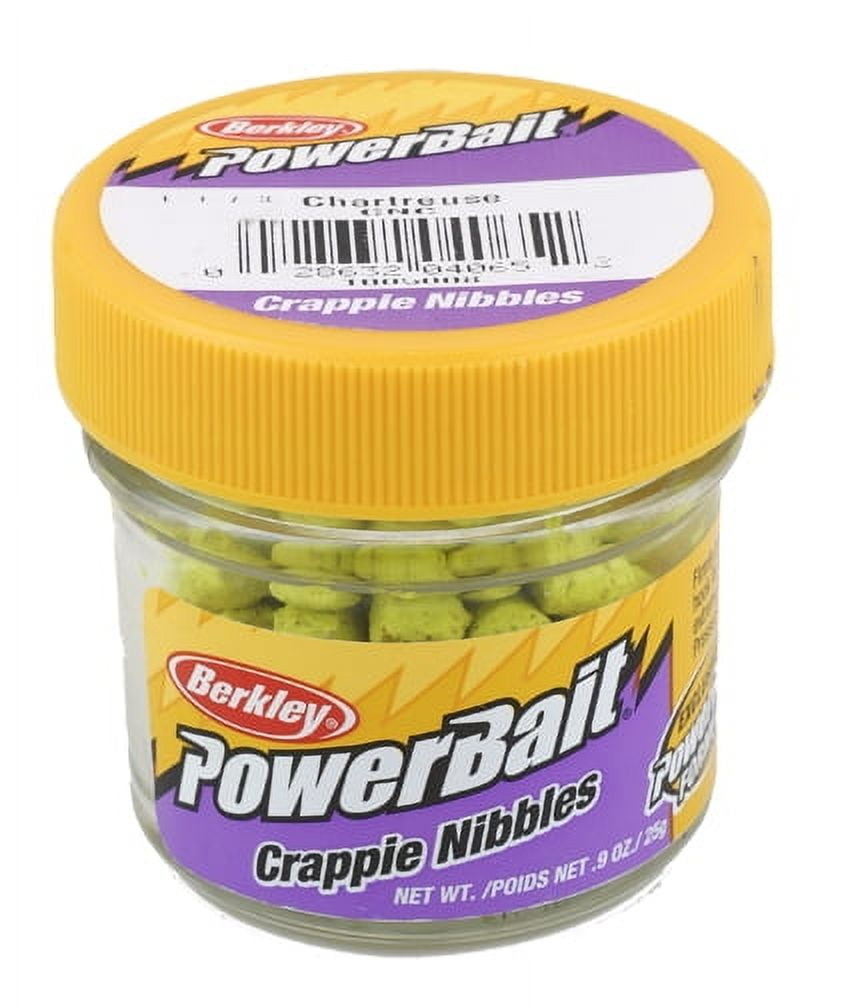 (3 pack) Berkley PowerBait Crappie Nibbles, Chartreuse