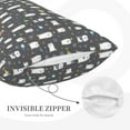 thumbnail image 3 of Lsque Lovely Penguin Pattern Pillow Case – Soft & Cozy Throw Pillow Cover, Hypoallergenic Cushion Case for Sleeping Women with Envelope Closure-16"x24", 3 of 6