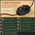 thumbnail image 3 of Best Choice Products Pre-Lit Flocked Sparse Christmas Tree 6ft Artificial Pine Tree, w/White & Multicolored LED Lights - Black, 3 of 9