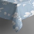 thumbnail image 3 of Blue Pioneer Flower Rectangle Tablecloth 60"x84",Waterproof Polyester Rectangle Table Cloth, Wipeable Spillproof Polyester Tablecloth for Dining, Camping, Indoor and Outdoor, 3 of 5