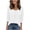 White, variant on Staron Spring Summer Women's Casual T-Shirt V Neck 3/4 Sleeve Loose Comfy Basic Top, White S