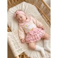 thumbnail image 3 of Cjfdfy newborn Baby Girl Fall Outfit Cute Long Sleeve Goose Embroidery Romper With Skort, Headband 3Pcs Set  Cute Goose Long Sleeve Doll Collar Romper Baby Outfit, Birthday Gift, 0-18 Months, 3 of 9