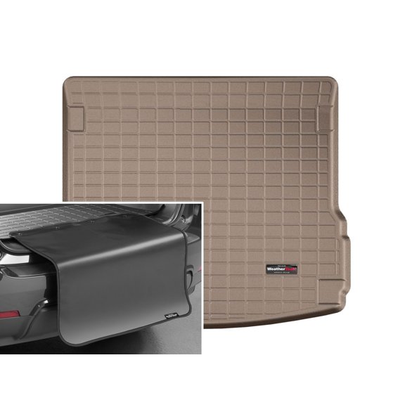 WeatherTech Cargo Trunk Liner with Bumper Protector compatible with 2015-2026 Porsche® Macan - Behind 2nd Row w/ Bumper Protector, Tan