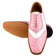 thumbnail image 3 of LIBERTYZENO Mens Finest Leather Lace Up Oxford Dress Shoe Ostrich Print Wedding Shoes 8.5, 3 of 8