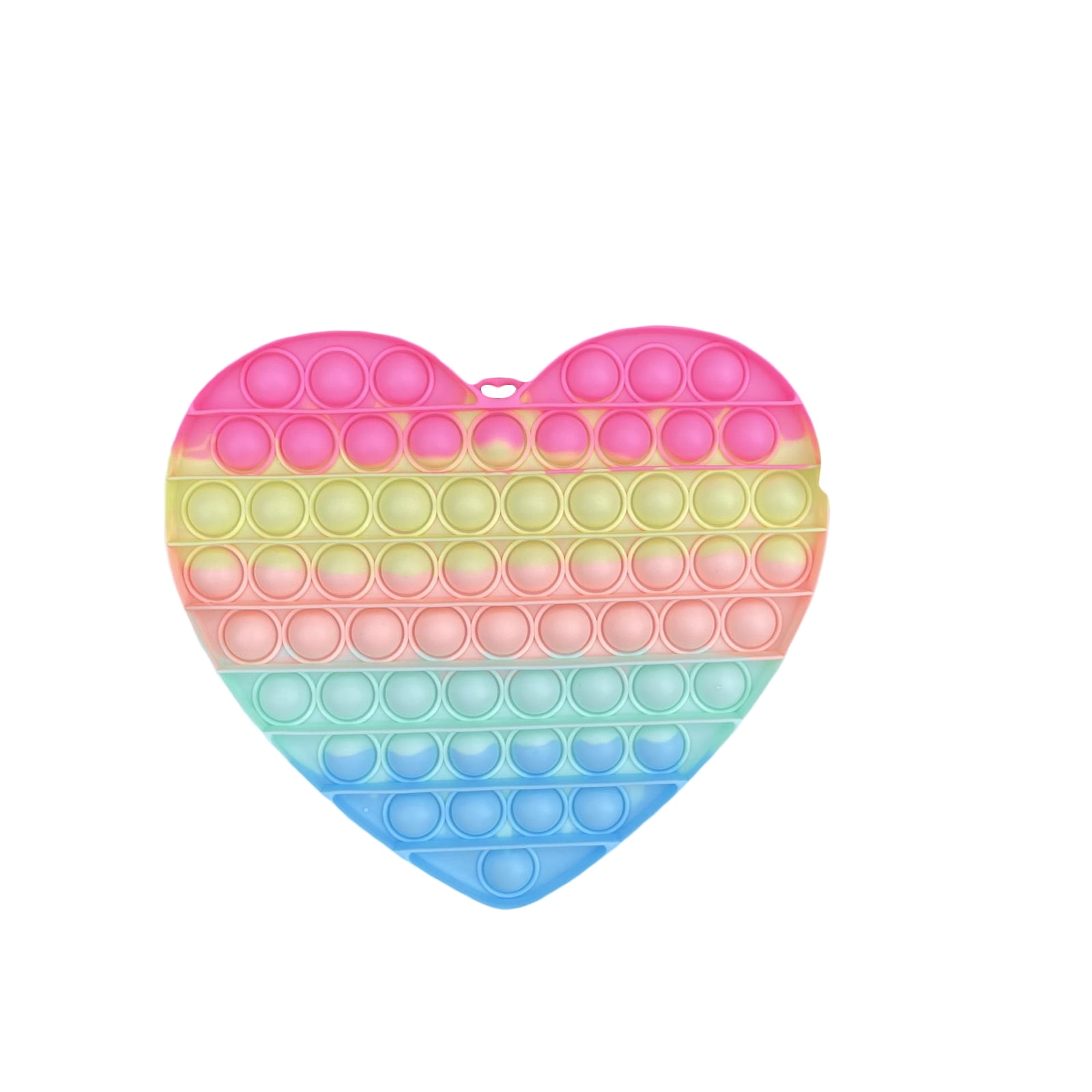 rainbow heart pop it fidget toy