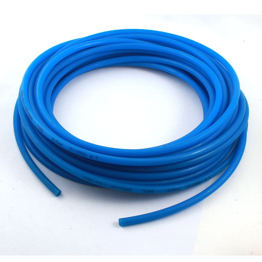 15Meters Long 5x8mm Flexible Pneumatic Air PU Tube Hose Blue for