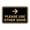 Black Gold, variant on Classic Framed Please Use Other Door Right Arrow Sign (Walnut) - Small