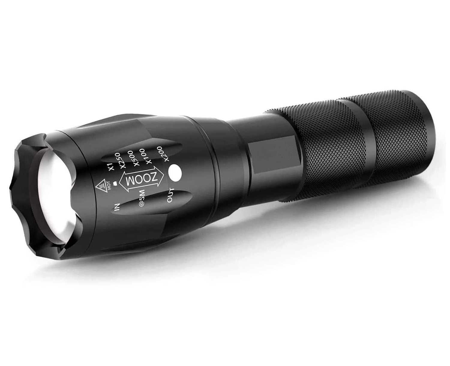 2x Strong Light military grade Tactical Flashlight with 5 modes & zoom function 