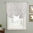 thumbnail image 2 of Grey Branches Balloon Curtains for Living Room/French Door, Vintage Art Farmhouse Tie Up Curtains 63 Inch Length Energy Saving Kitchen Curtains Shades for Windows 42"x63", 2 of 8