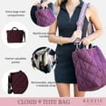 thumbnail image 4 of Kedzie Cloud 9 Tote Bag Quilted Puffer Crossbody Purse, Mulberry (Women's), 4 of 10