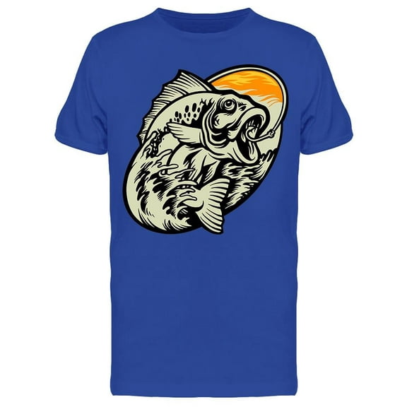 Bass Fishing T-Shirt Men -Image by Shutterstock, Male Small