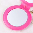 thumbnail image 1 of LEEYNEER Mini Pocket Makeup Mirror Cosmetic Compact Mirrors Portable Double Sides PU Leather Frame Make up Mirror for Women (Rosy), 1 of 8