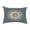 Gray, variant on Simply Daisy, 14" x 20" Stained Glass Gray Decorative Abstract Outdoor Throw Pillow