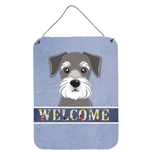 Schnauzer Welcome Wall or Door Hanging Prints