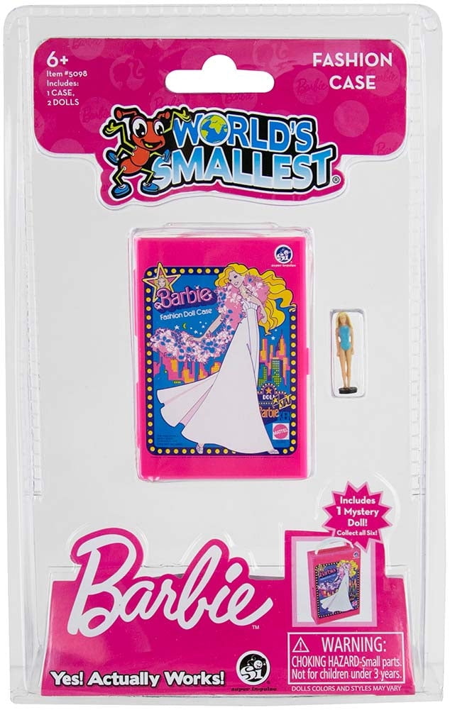 World's Smallest Barbie Fashion Case Mini Collectible with Two