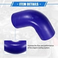 thumbnail image 5 of Unique Bargains 76mm 2.99" ID 90 Degree Elbow Coupler Silicone Hose Intercooler Tube Universal for Car Engine Blue, 5 of 6