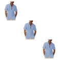 thumbnail image 1 of Sonducket Senderismo Estilo casual Camisa con botones para hombres Niños Verano Fiesta en la piscina Tops Ropa de trabajo diario Ropa Azul claro Type1 NO1, 1 of 6