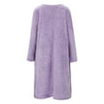 thumbnail image 4 of BYHONG Women's Autumn and Winter Flannel Robe Three Piece Suit European and Sexy Pajamas Home Clothes Thickened Women 2 Pajama Sets for Women 2 Piece Purple S, 4 of 8