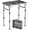 Silver, variant on Anbte Folding Grill Table, Aluminum Camping Picnic Table, 3 Adjustable Heights Max 27.5", Lightweight with Portable Carry Handle, 22.8" x 16"