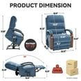 thumbnail image 7 of Power Lift Recliner Chair with Solid Wood Armrests, HSUNNS Lift Chair for Elderly with Massage and Heat, Heavy Duty Motion Mechanism Recliners with Dual Motor Infinite Position, Blue, 7 of 7